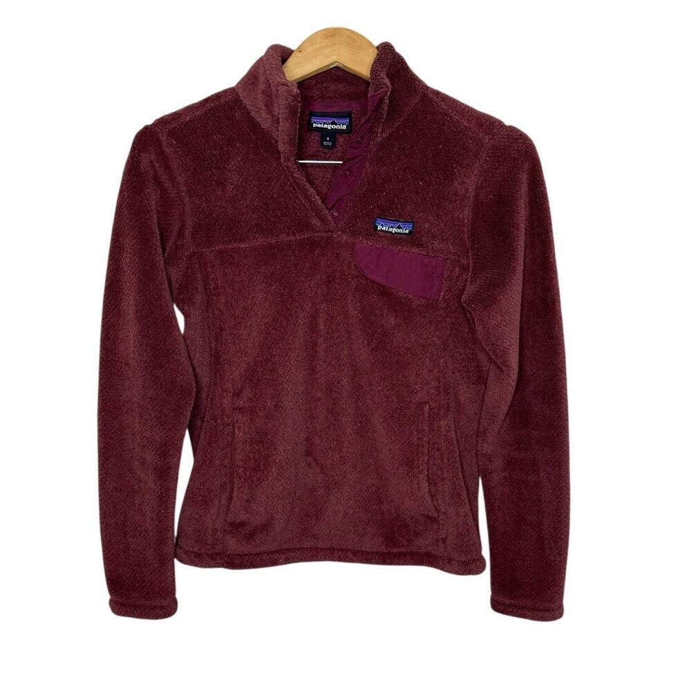 PATAGONIA Women's S Re-Tool Snap-T Fleece Pullover Jacket Polartec Rose Mauve